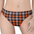 Halloween Buffalo Plaid Print Women's Thong