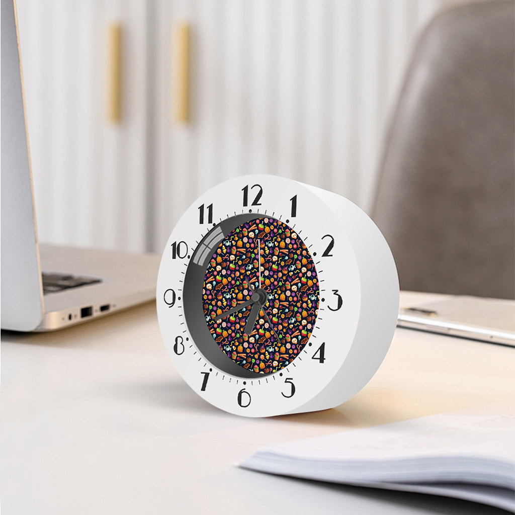 Halloween Candy Pattern Print Alarm Clock