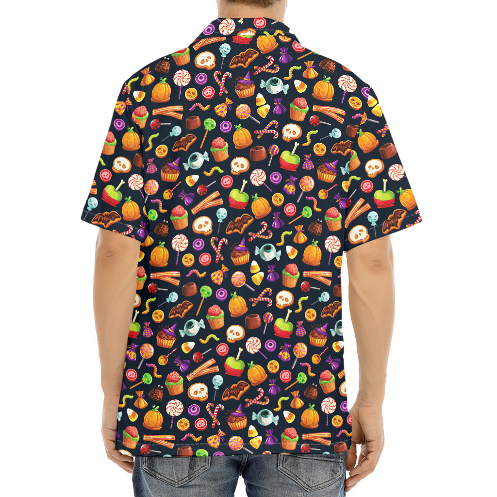 Halloween Candy Pattern Print Aloha Shirt