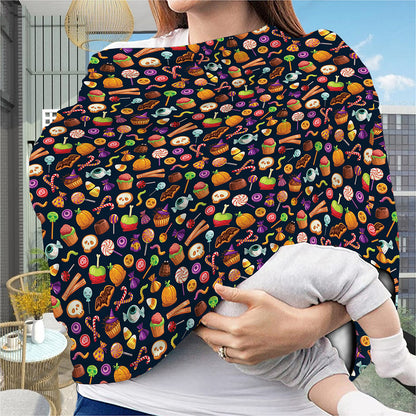 Halloween Candy Pattern Print Baby Seat Cover