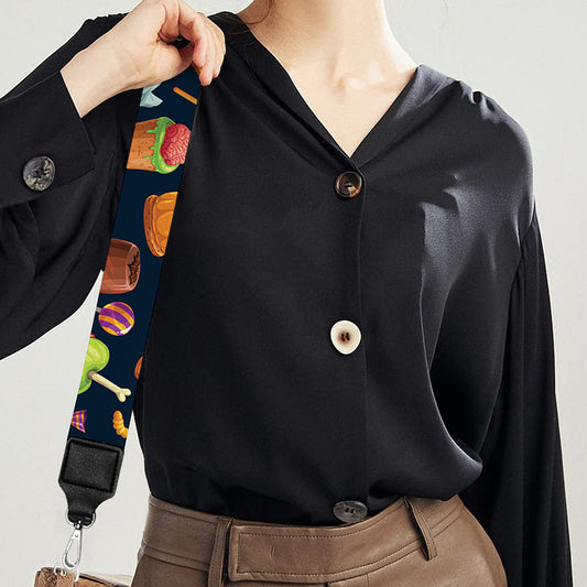 Halloween Candy Pattern Print Bag Strap