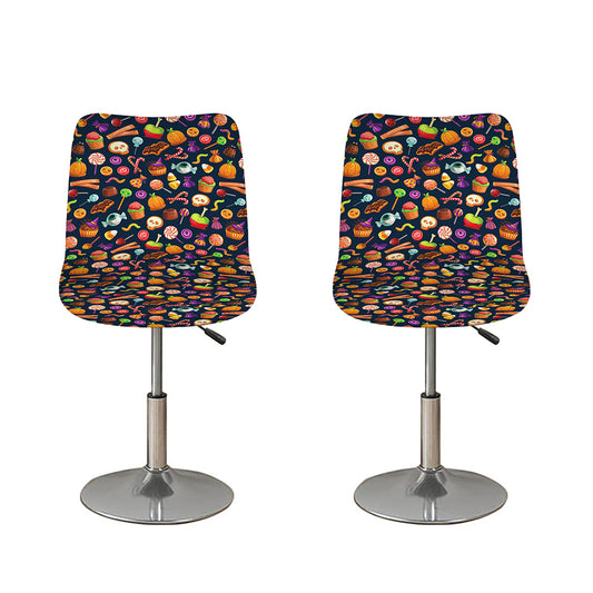 Halloween Candy Pattern Print Bar Stool Covers