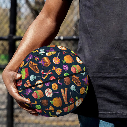 Halloween Candy Pattern Print Basketball