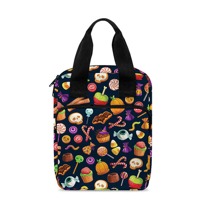 Halloween Candy Pattern Print Bible Tote Bag