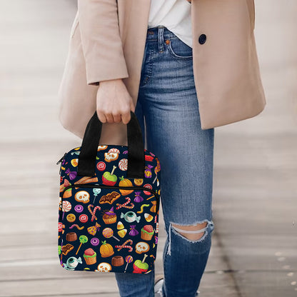 Halloween Candy Pattern Print Bible Tote Bag