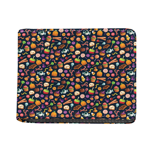Halloween Candy Pattern Print Bifold Wallet