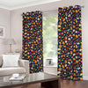 Halloween Candy Pattern Print Blackout Grommet Curtains