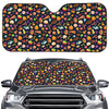 Halloween Candy Pattern Print Car Windshield Sun Shade