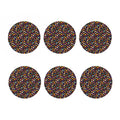 Halloween Candy Pattern Print Coaster Set