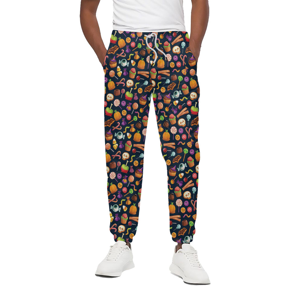 Halloween Candy Pattern Print Cotton Pants