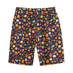Halloween Candy Pattern Print Cotton Shorts