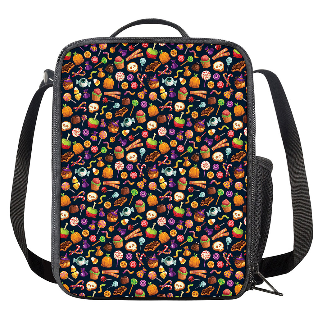 Halloween Candy Pattern Print Crossbody Lunch Bag