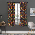 Halloween Candy Pattern Print Grommet Curtain Panels