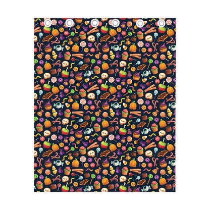 Halloween Candy Pattern Print Curtain