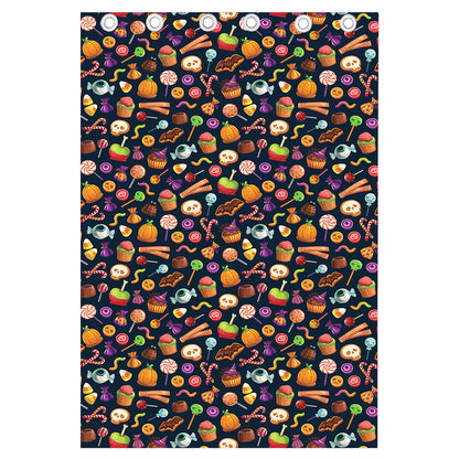Halloween Candy Pattern Print Curtain