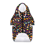 Halloween Candy Pattern Print Dog Zip Up Hoodie