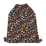 Halloween Candy Pattern Print Drawstring Bag