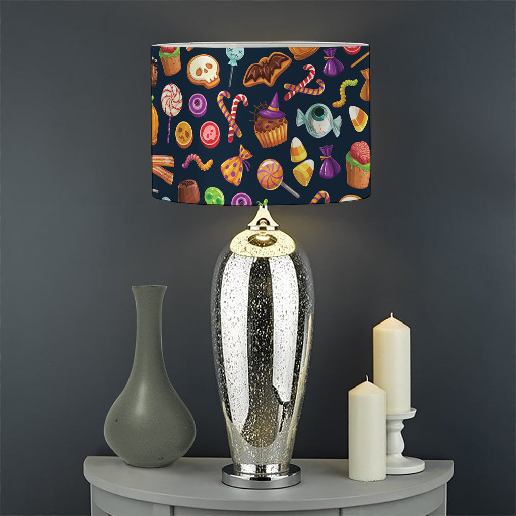 Halloween Candy Pattern Print Drum Lamp Shade