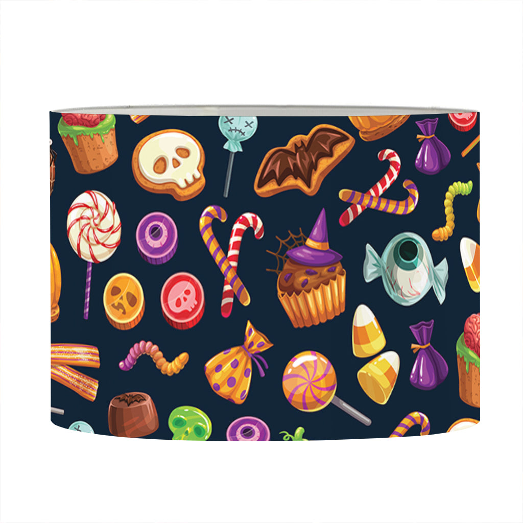 Halloween Candy Pattern Print Drum Lamp Shade