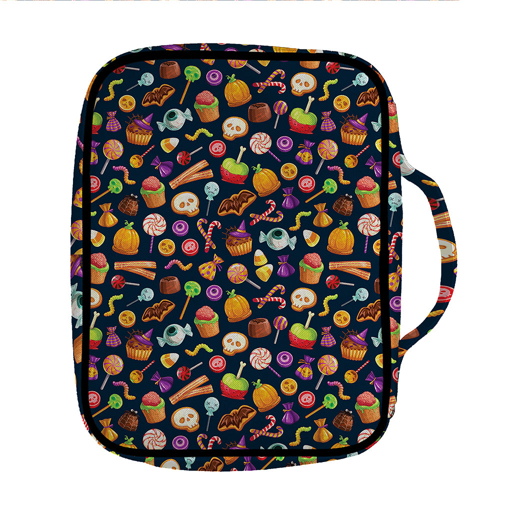 Halloween Candy Pattern Print Front Pocket Bible Bag