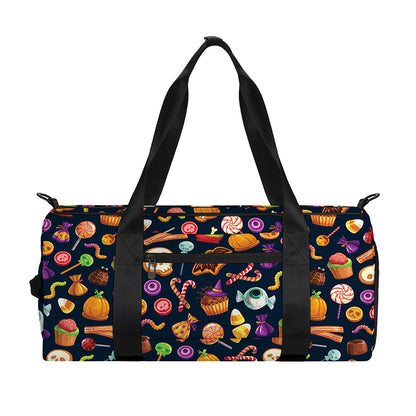 Halloween Candy Pattern Print Gym Bag