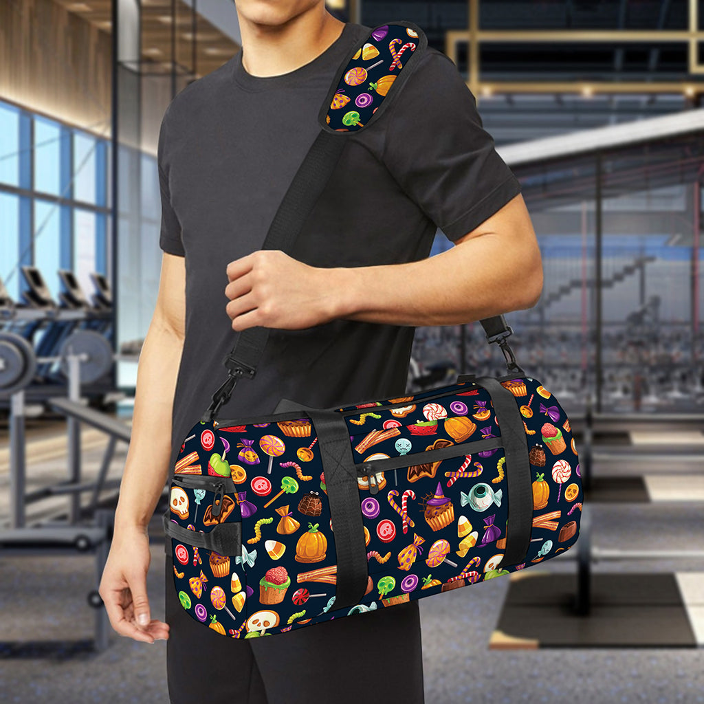 Halloween Candy Pattern Print Gym Bag