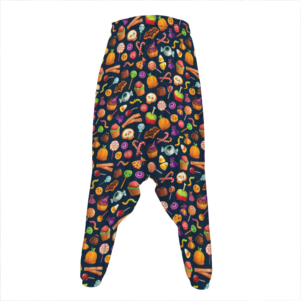 Halloween Candy Pattern Print Hammer Pants