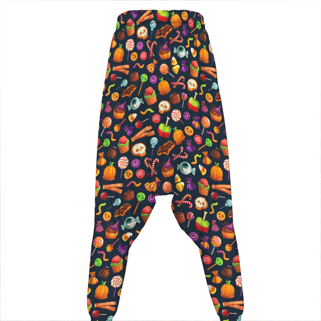 Halloween Candy Pattern Print Hammer Pants