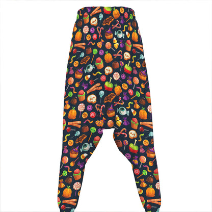 Halloween Candy Pattern Print Hammer Pants