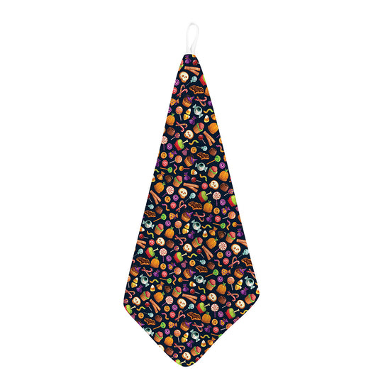 Halloween Candy Pattern Print Hand Towel