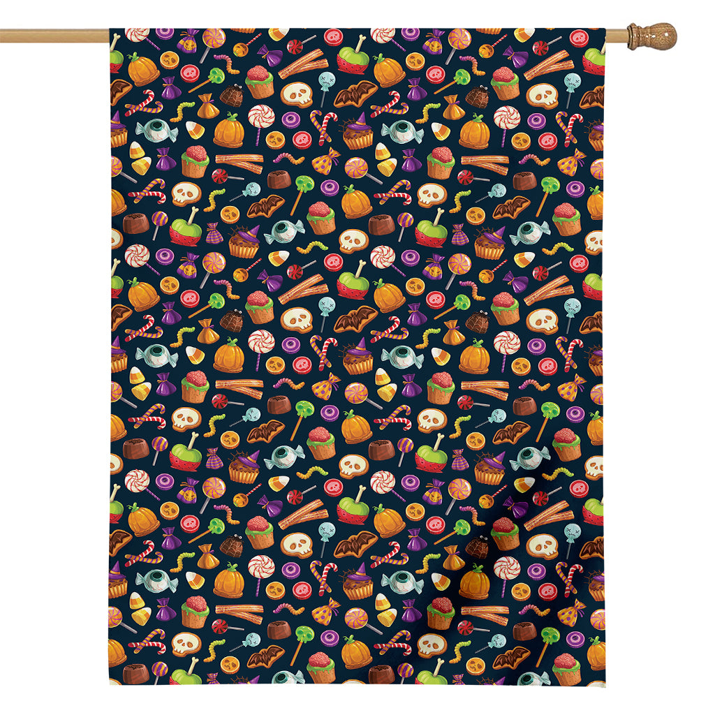 Halloween Candy Pattern Print House Flag