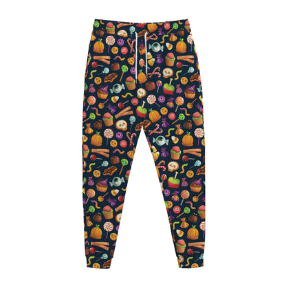 Halloween Candy Pattern Print Jogger Pants