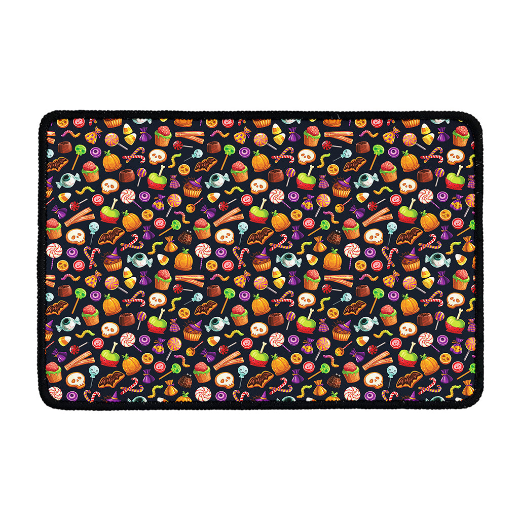 Halloween Candy Pattern Print Kitchen Mat