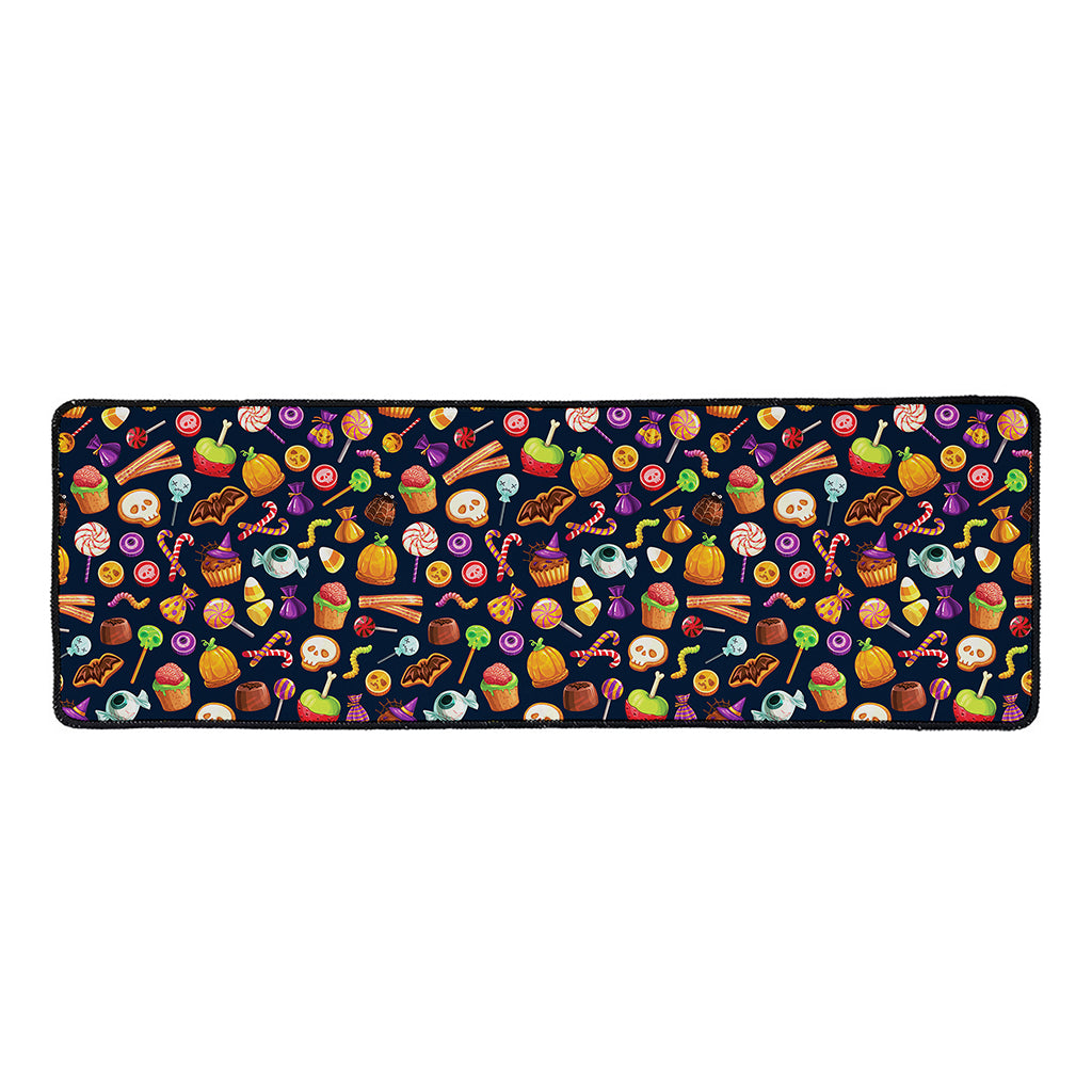 Halloween Candy Pattern Print Long Kitchen Mat