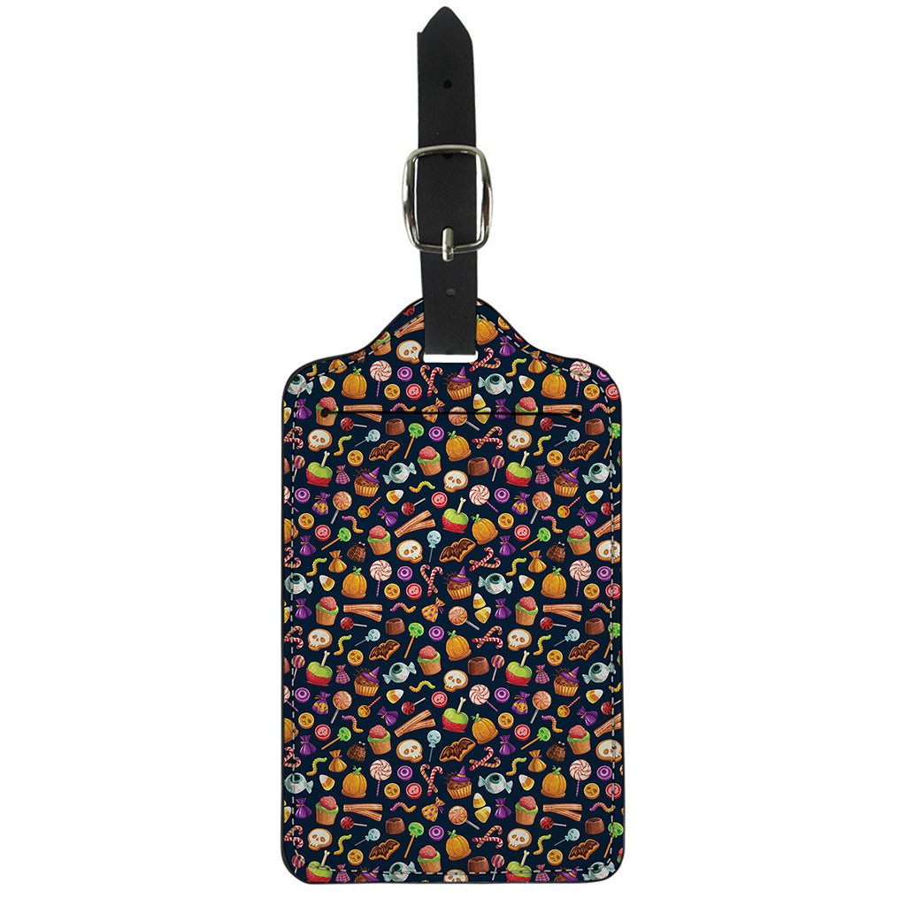 Halloween Candy Pattern Print Luggage Tag