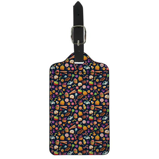 Halloween Candy Pattern Print Luggage Tag