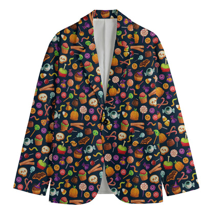 Halloween Candy Pattern Print Men's Blazer