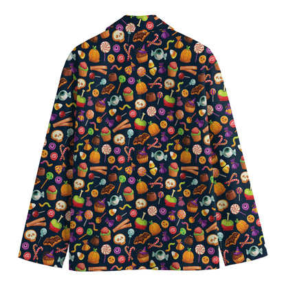 Halloween Candy Pattern Print Men's Blazer