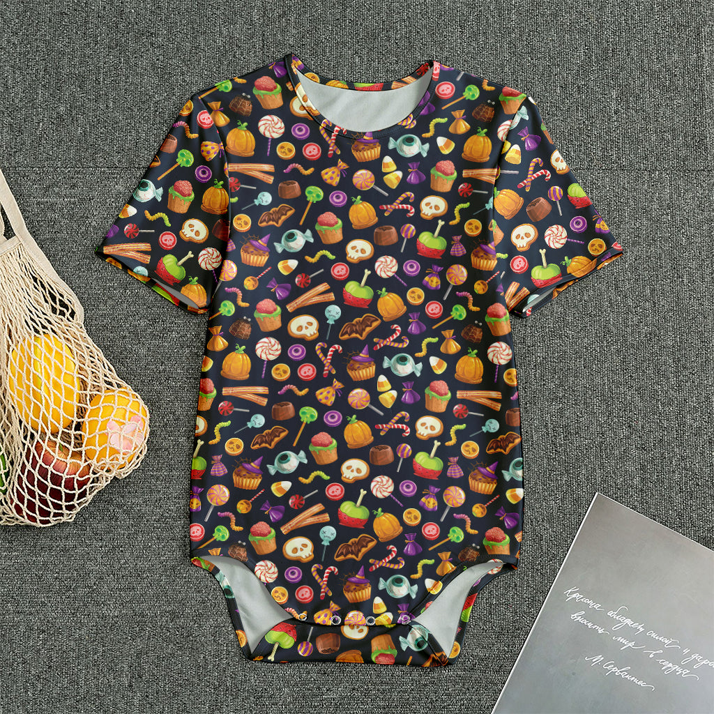 Halloween Candy Pattern Print Men's Bodysuit