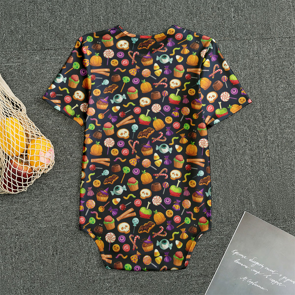 Halloween Candy Pattern Print Men's Bodysuit