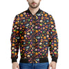 Halloween Candy Pattern Print Men's Bomber Jacket