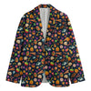 Halloween Candy Pattern Print Men's Cotton Blazer