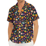 Halloween Candy Pattern Print Men's Deep V-Neck Shirt