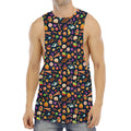 Halloween Candy Pattern Print Men's Muscle Tank Top