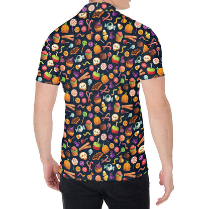 Halloween Candy Pattern Print Men's Shirt