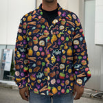 Halloween Candy Pattern Print Men's Shirt Jacket