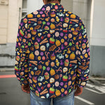 Halloween Candy Pattern Print Men's Shirt Jacket