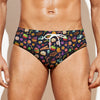 Halloween Candy Pattern Print Men's Swim Briefs