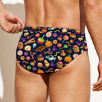 Halloween Candy Pattern Print Men's Swim Briefs