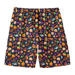 Halloween Candy Pattern Print Men's Swim Trunks